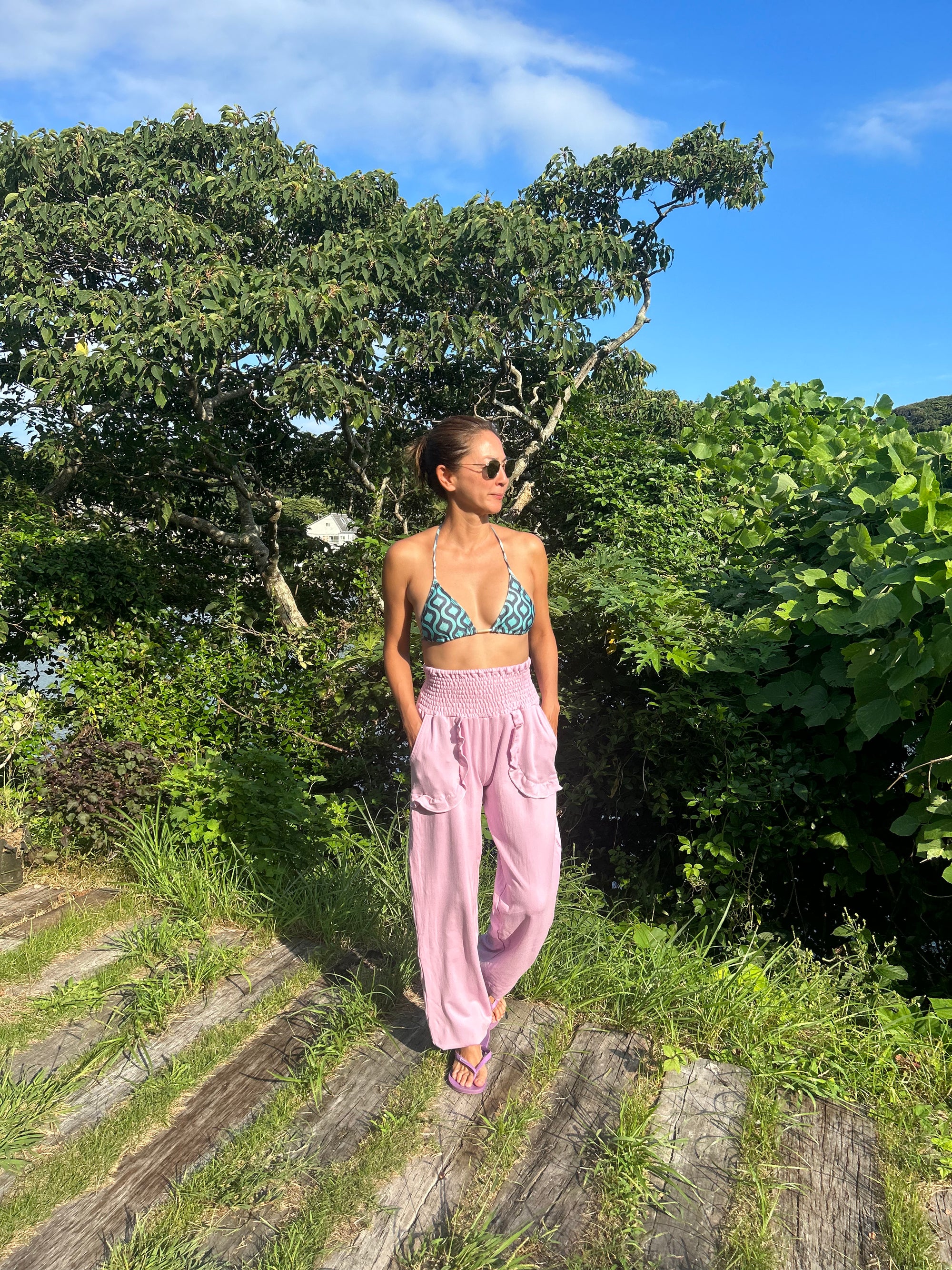 iroiroタイシルクニューカンフーパンツ iroiro群青 タイシルク ニュー iroiroタイシルクニューカンフーパンツ iroiro群青 タイシルク ニュー